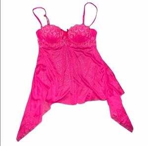 Vintage Victoria's Secret Pink Lace Babydoll